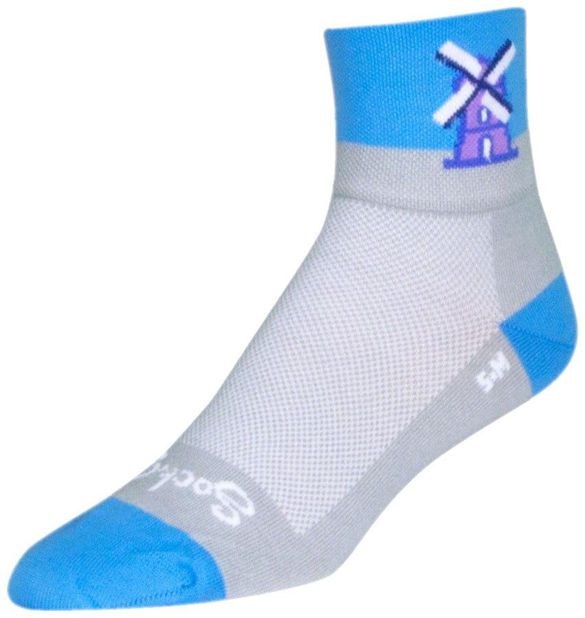 SockGuy Classic Windmills Socks - 3" White Large/X-Large