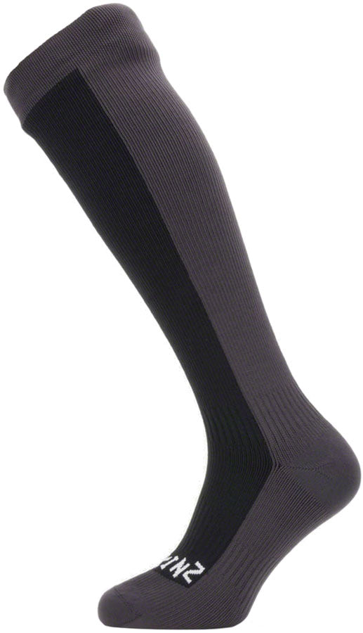 SealSkinz Worstead Waterproof Knee Socks - Black/Gray Large