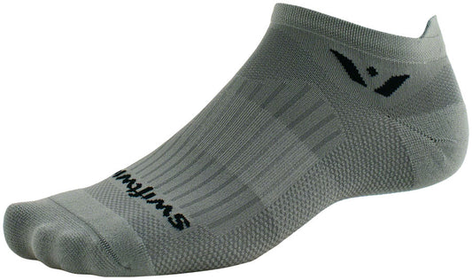 Swiftwick Aspire No Show Socks - Pewter Medium