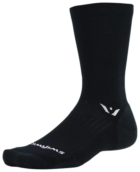 Swiftwick Pursuit Crew Socks - 7" Black X-Large