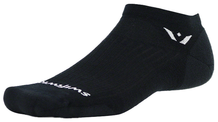 Swiftwick Pursuit No Show Socks - Black Large