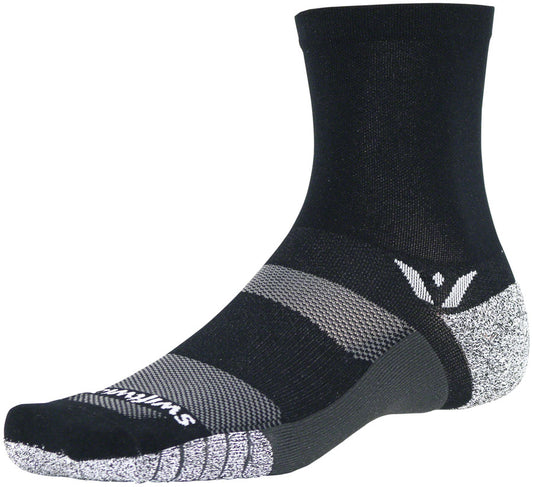 Swiftwick Flite XT Mid Crew Socks - 5" Black X-Large