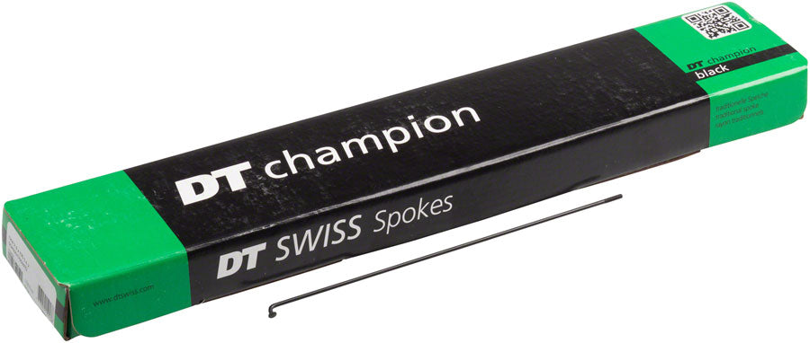 DT Swiss Champion Spoke: 2.0mm 250mm J-bend Black Box of 100