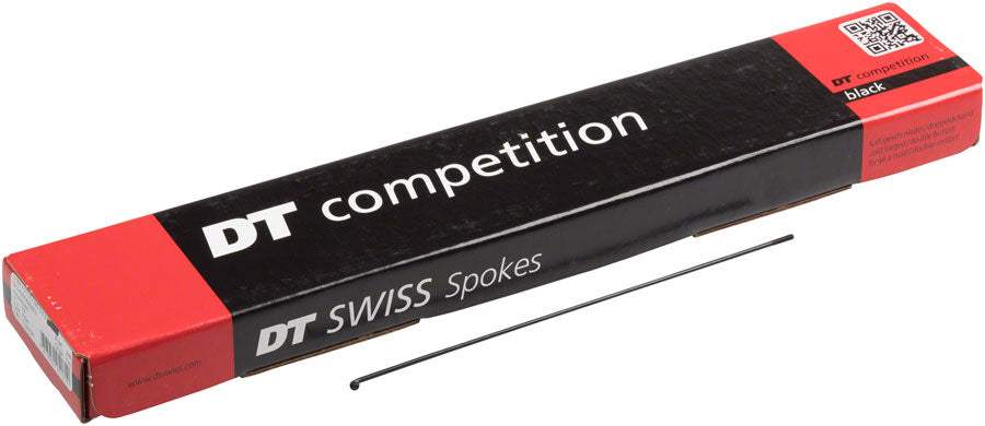 DT Swiss Competition Spoke: 2.0/1.8/2.0mm 297mm J-bend Black Box of 100