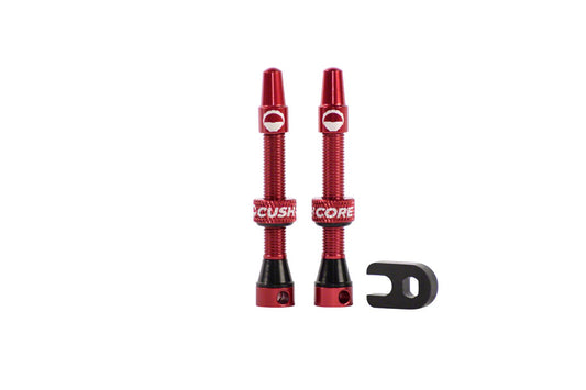 CushCore Tubeless Presta Valve Set - 44mm Red