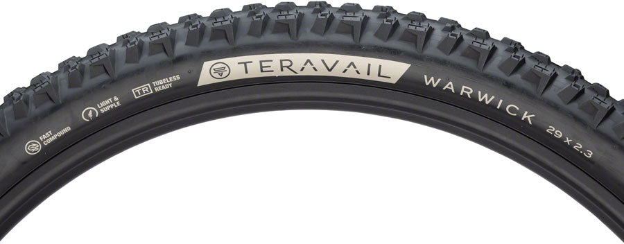 Teravail Warwick Tire - 29 x 2.3 Tubeless Folding BLK Light Supple Fast Compound