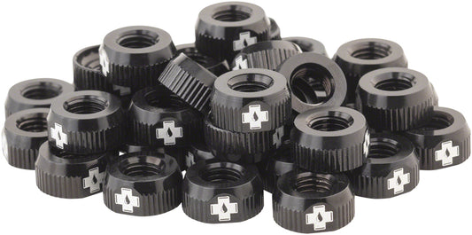 Muc-Off Tubeless Valve Box Refill -  Black Lock Nut Pack of 40