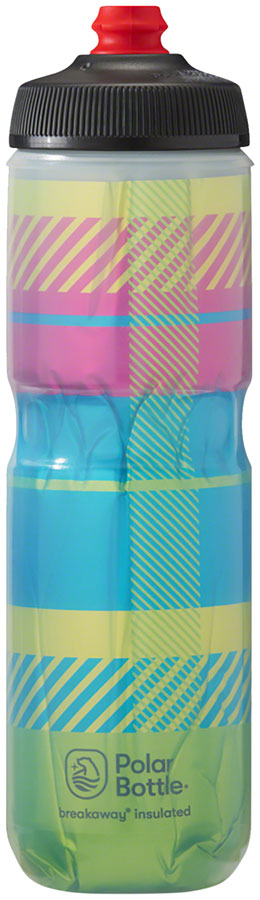 Polar Breakaway Insulated Tartan Water Bottle - Green/Blue 24oz
