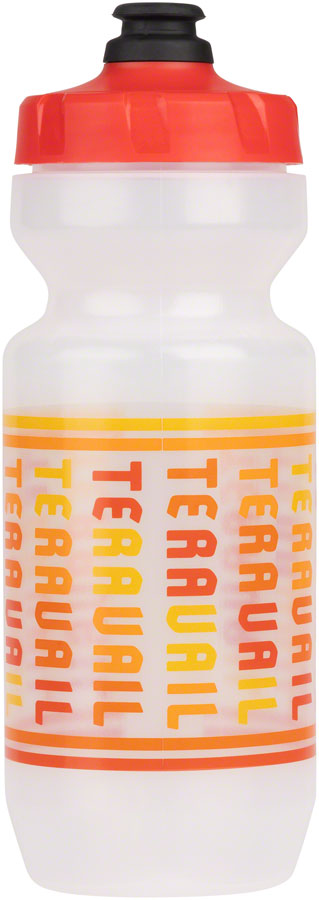 Teravail Scroll Water Bottle - Clear/Red 22oz